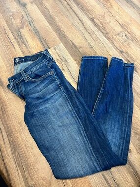 7 For All Mankind Dark Blue Skinny Jeans